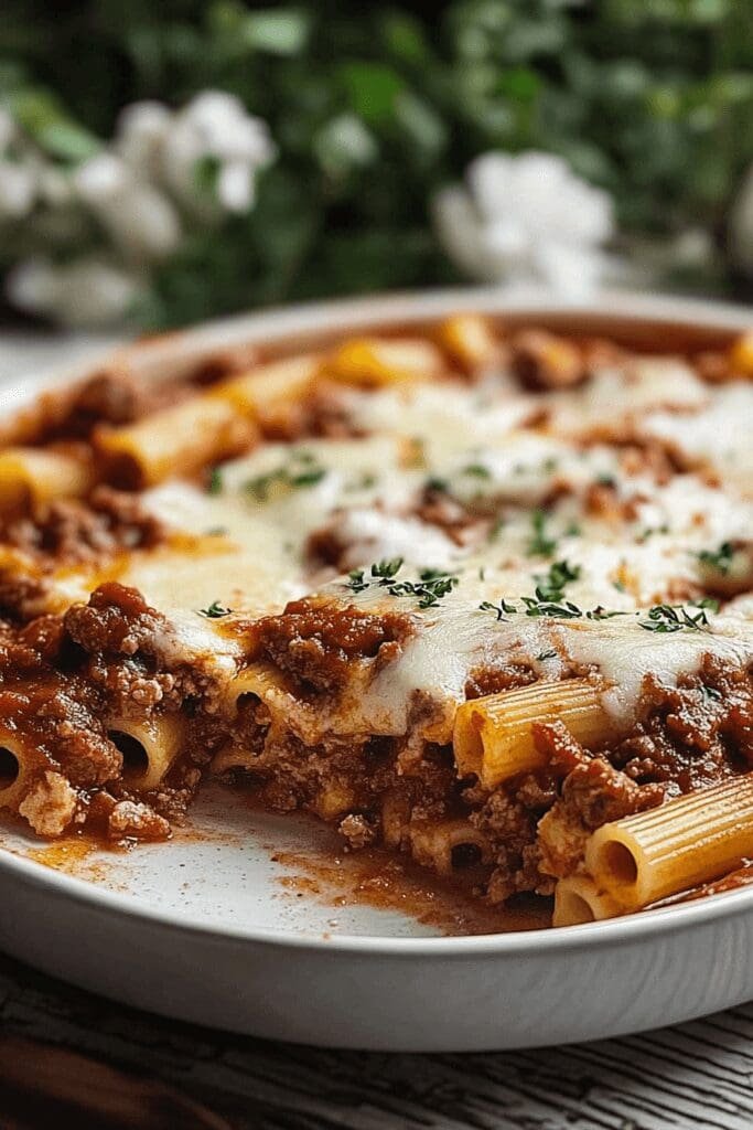 Baked Rigatoni Meat Sauce