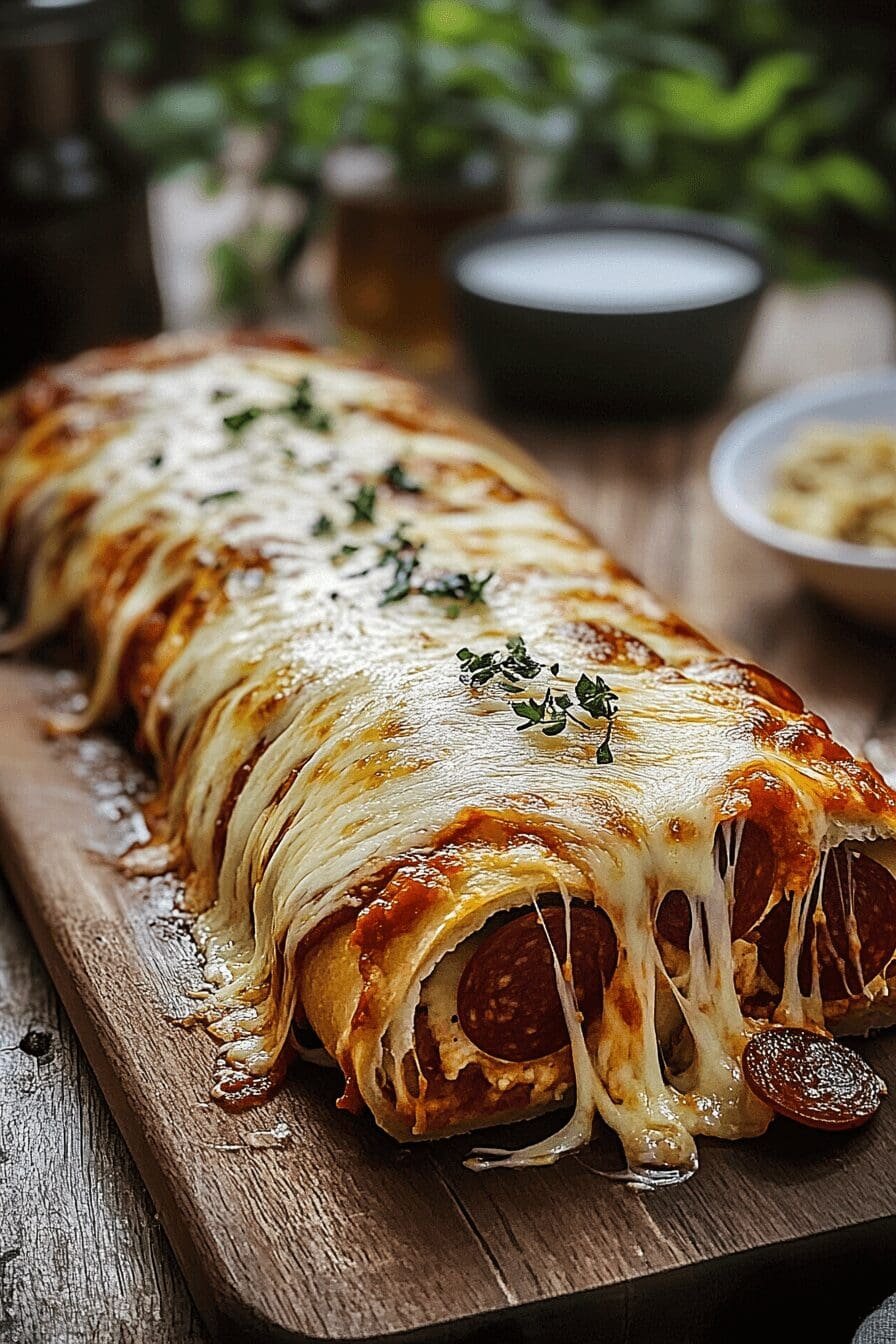 Cheesy Pepperoni Stromboli