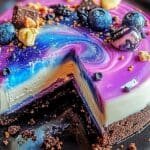 Galaxy cookie cheesecake