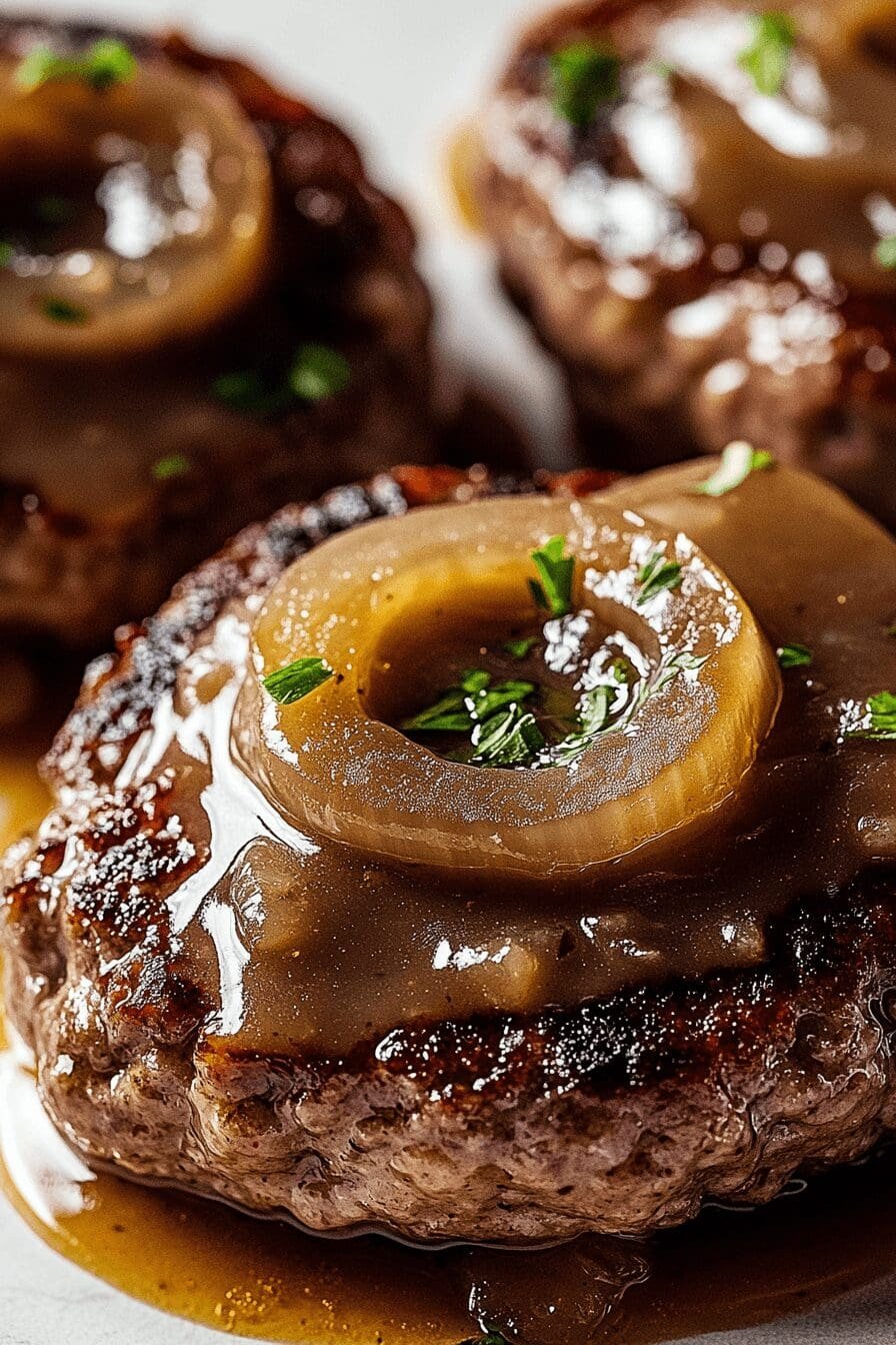 Hamburger Steaks with Onion Gravy