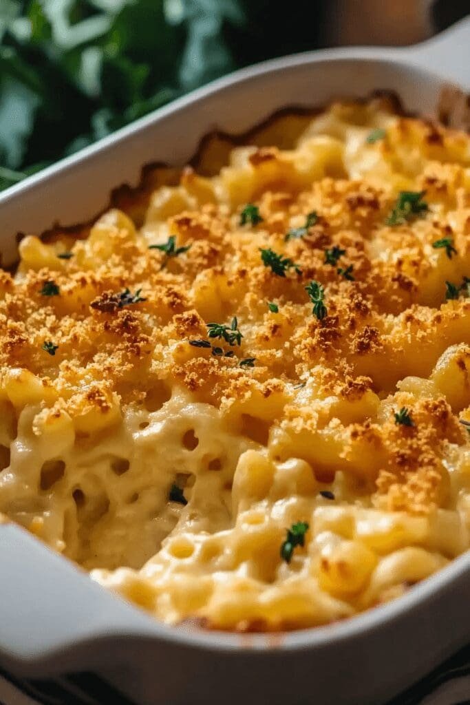 Homemade mac and cheese casserole