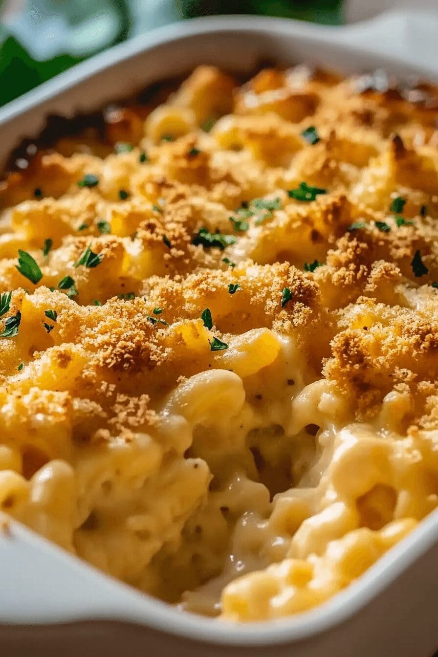 Homemade mac and cheese casserole