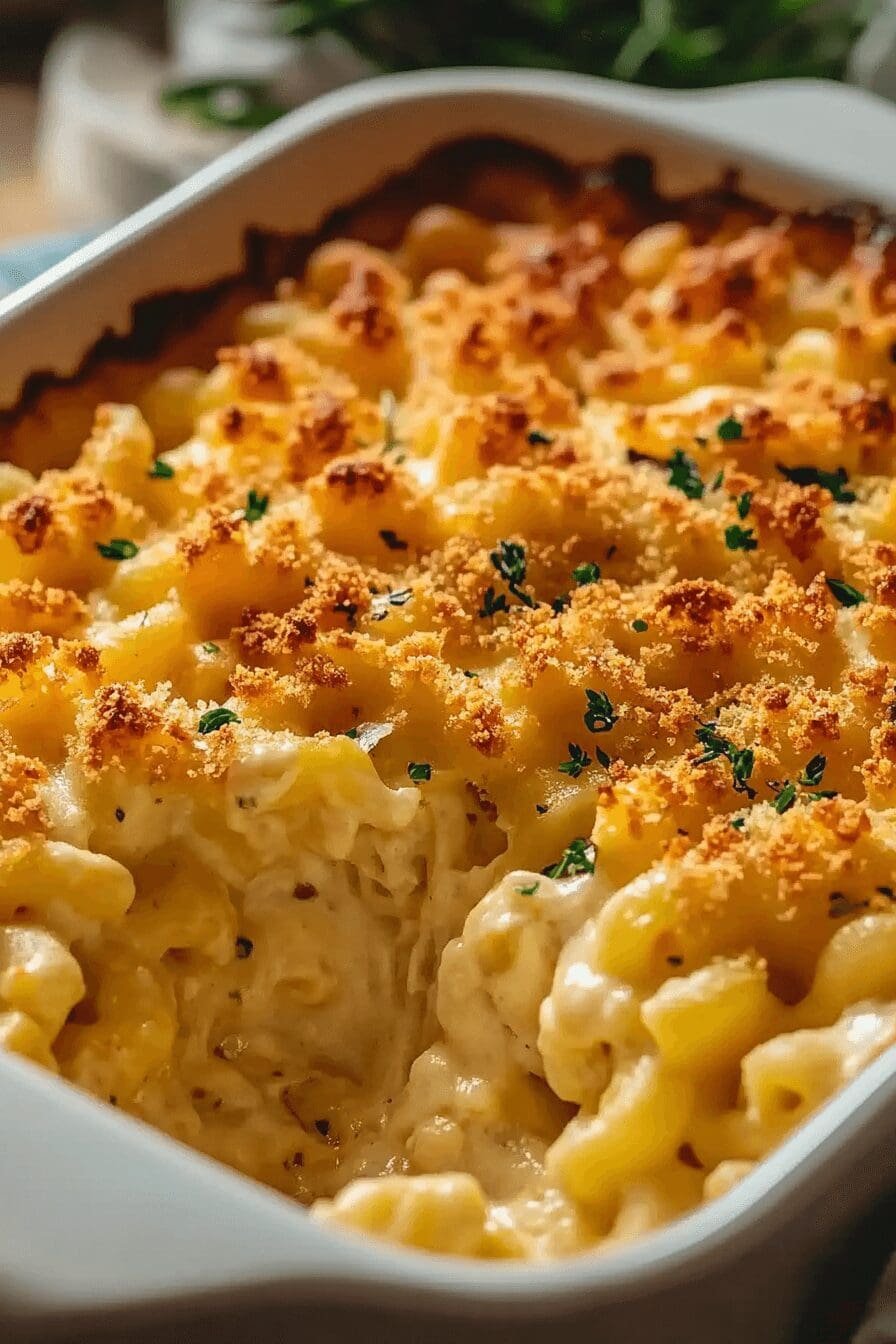 Homemade mac and cheese casserole