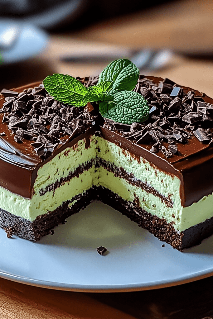 Mint Chocolate Cheesecake Cake