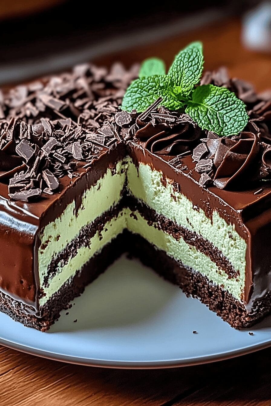 Mint Chocolate Cheesecake Cake