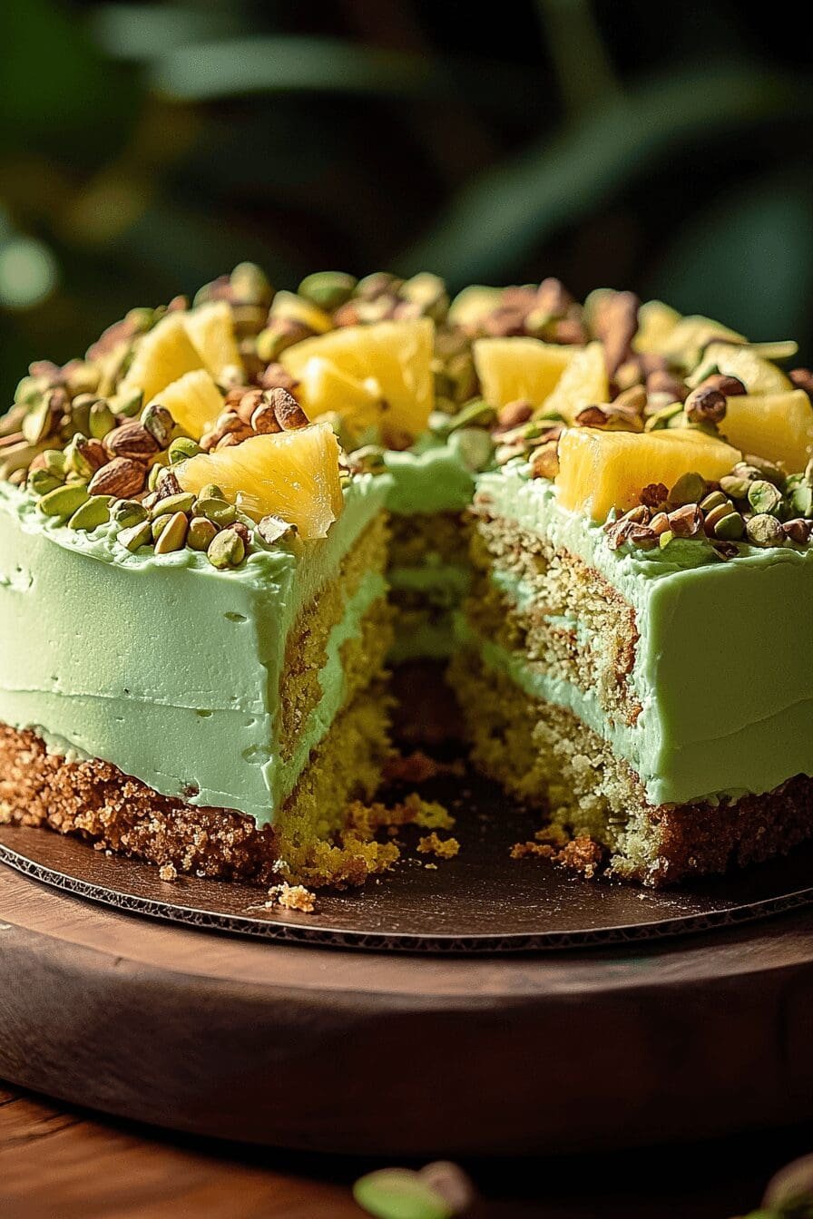 Pistachio Pineapple Cake