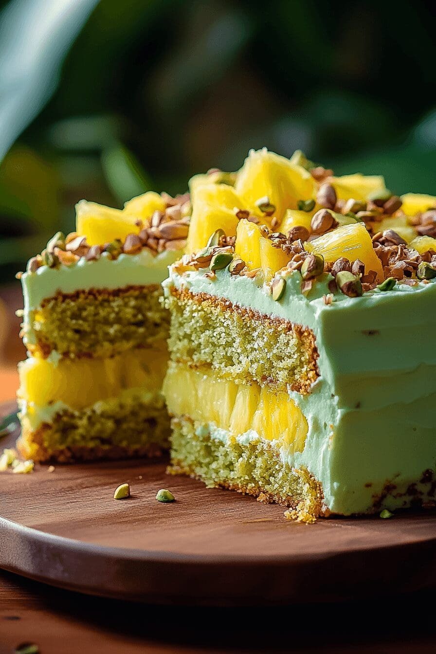 Pistachio Pineapple Cake