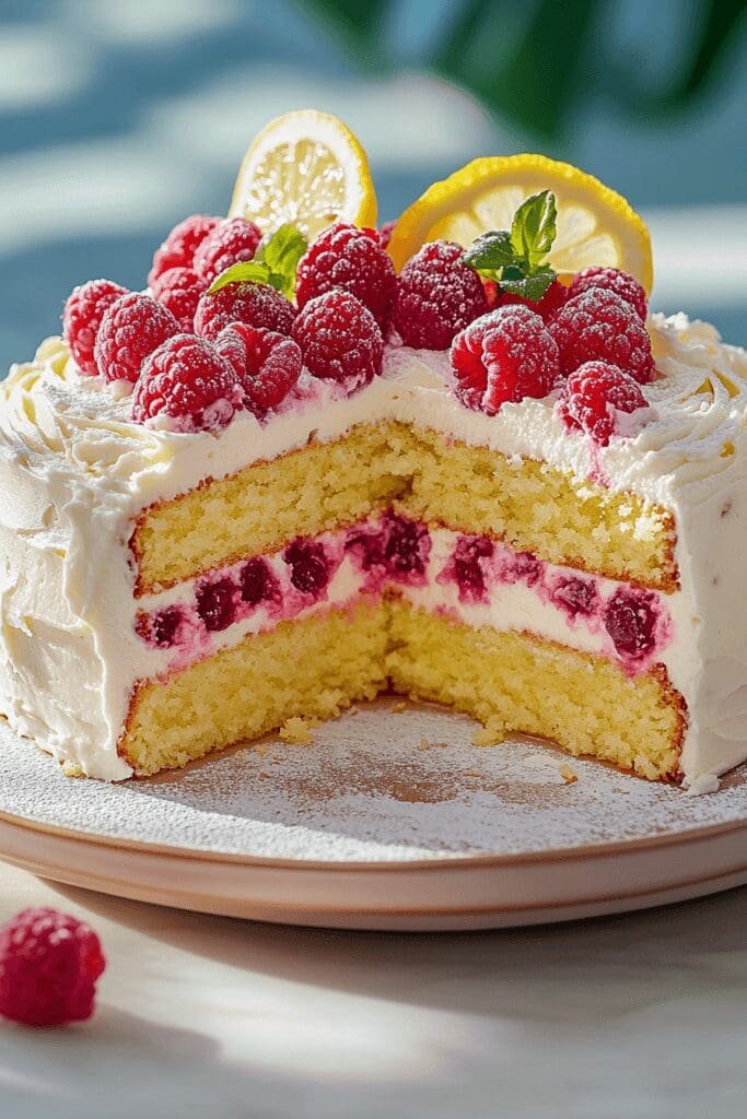 Raspberry Cake Lemon Buttercream