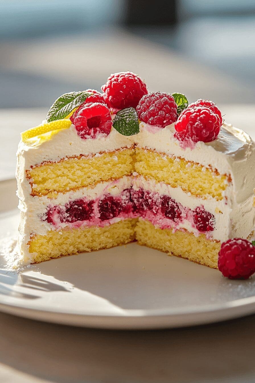 Raspberry Cake Lemon Buttercream