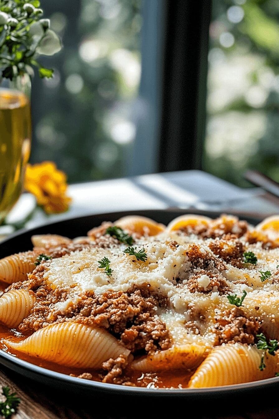 Ricotta Beef Stuffed Shells