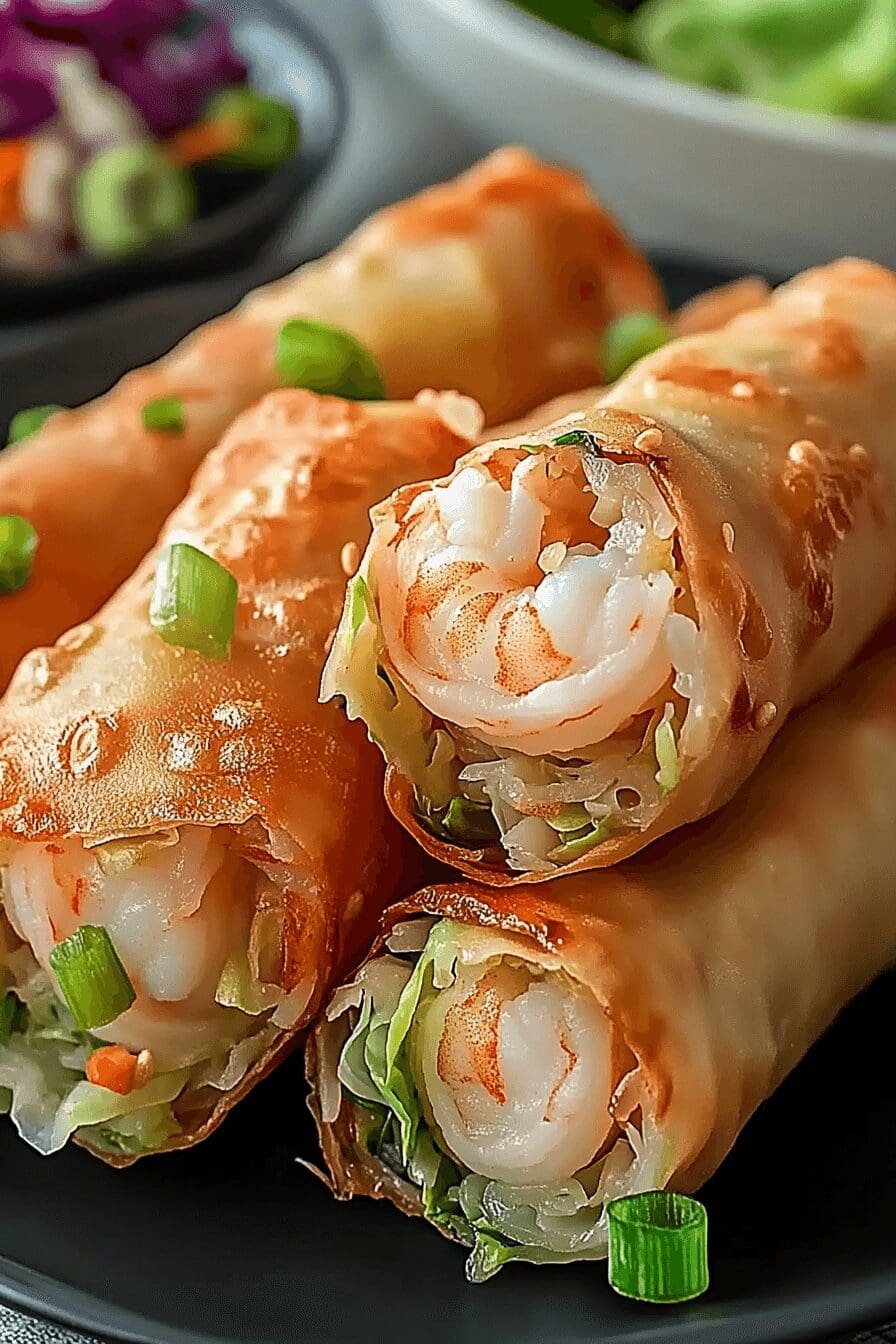 Shrimp Cabbage Egg Rolls