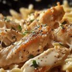 Slow Cooker Garlic Parmesan Chicken Pasta