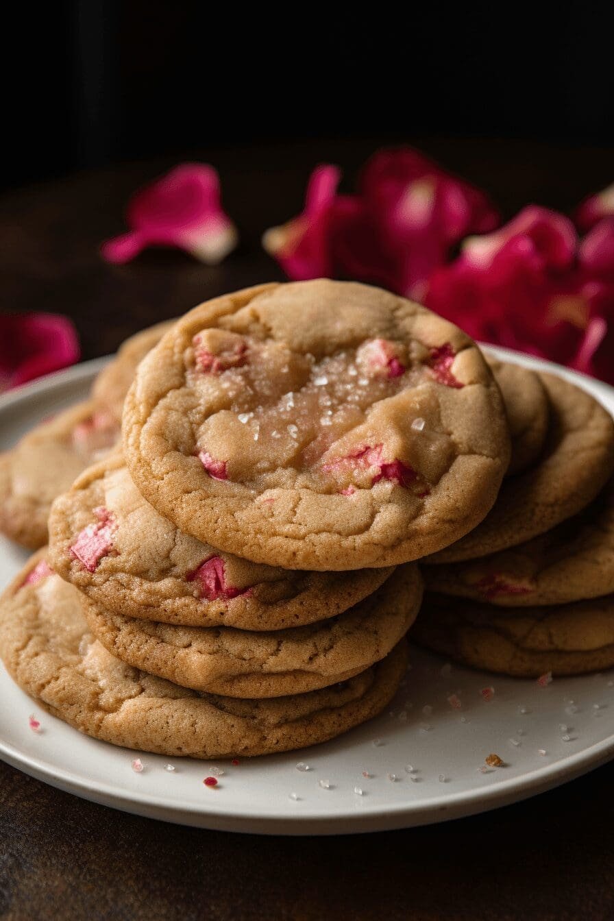 brown sugar rhubarb cookies