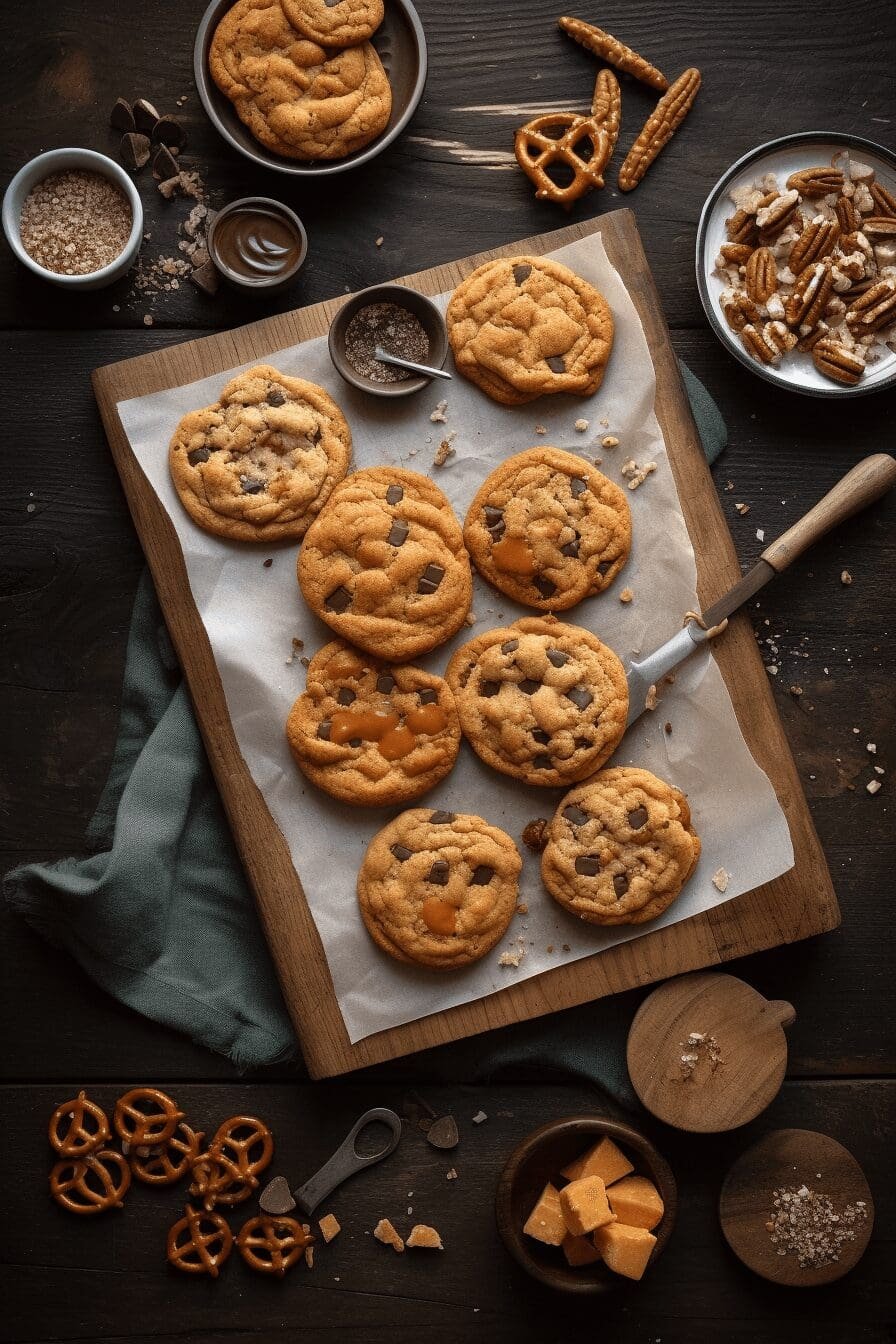 buttery butterfinger caramel crunch cookies
