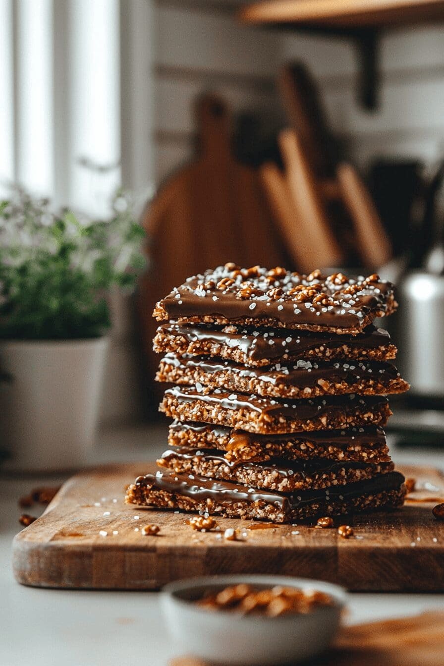 caramel pretzel crack bars