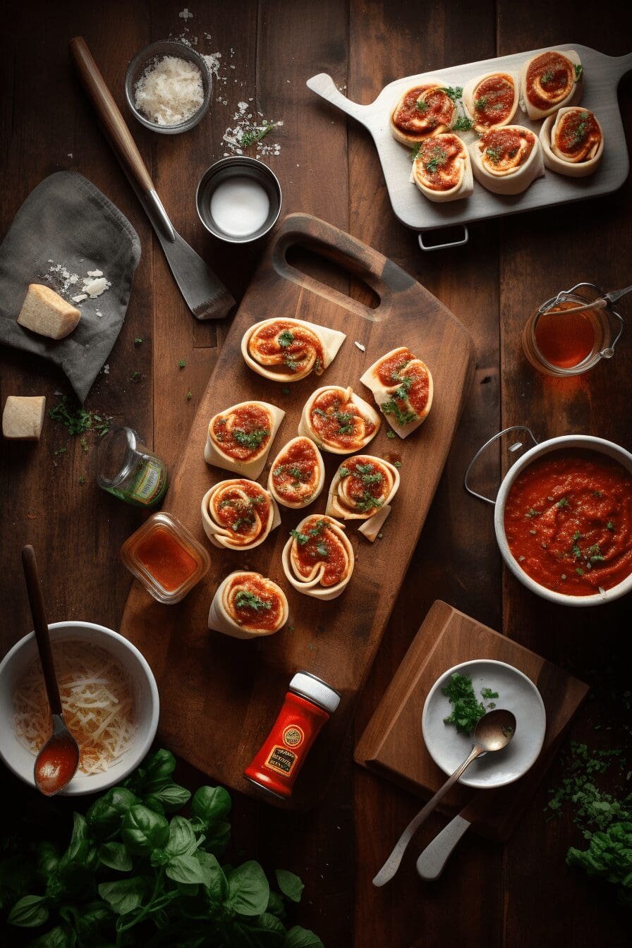 cheesy pepperoni pizza roll ups