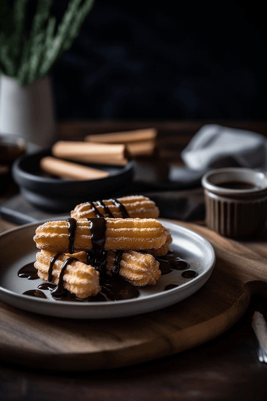 cookie dough cheesecake churros