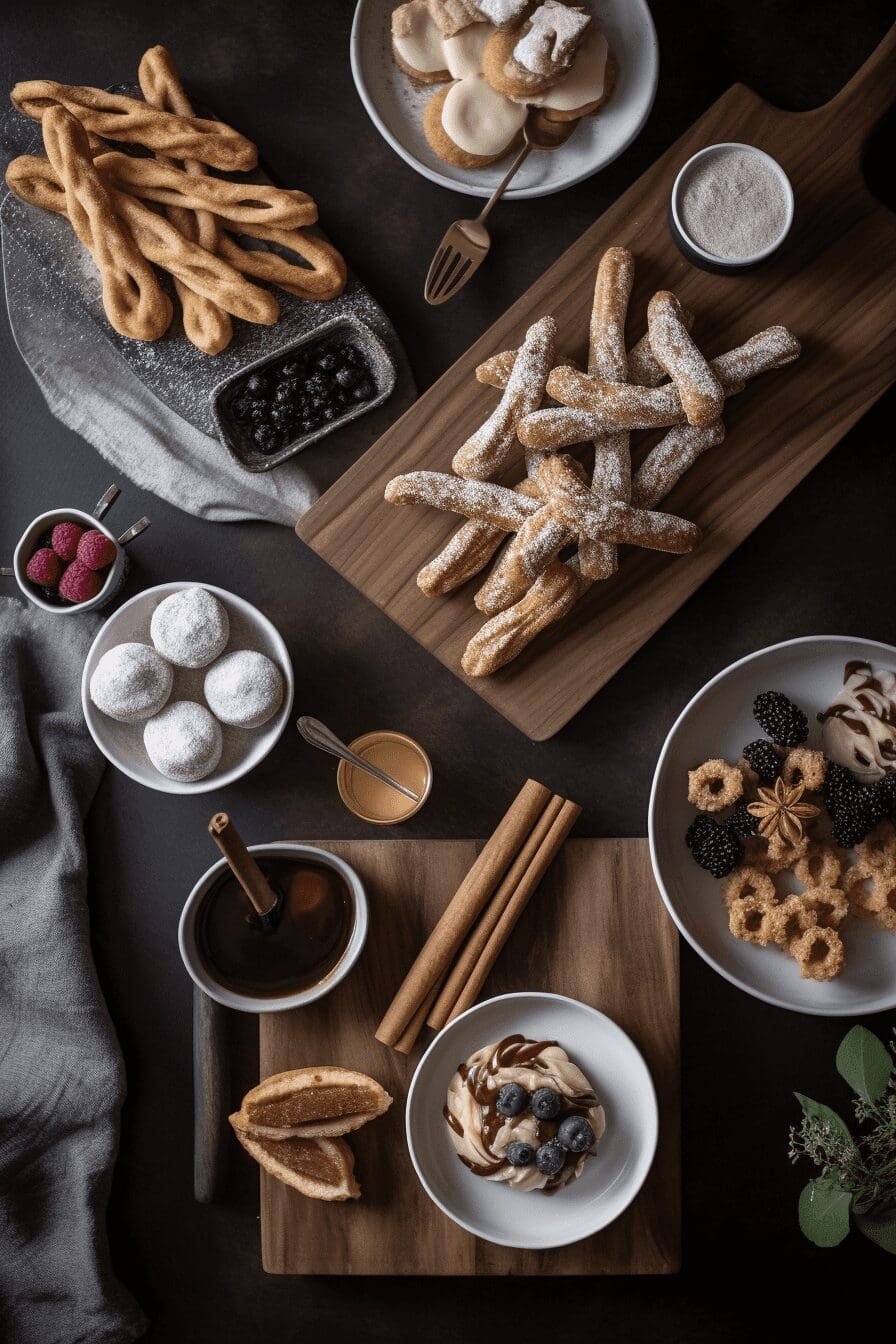 cookie dough cheesecake churros