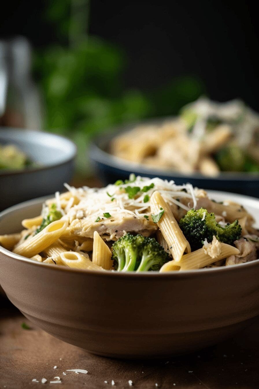 creamy chicken broccoli pasta