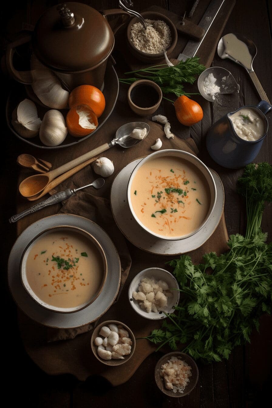 creamy crab and shrimp seafood bisque
