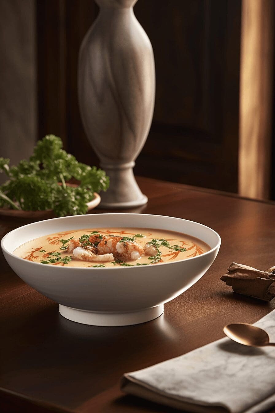creamy crab and shrimp seafood bisque