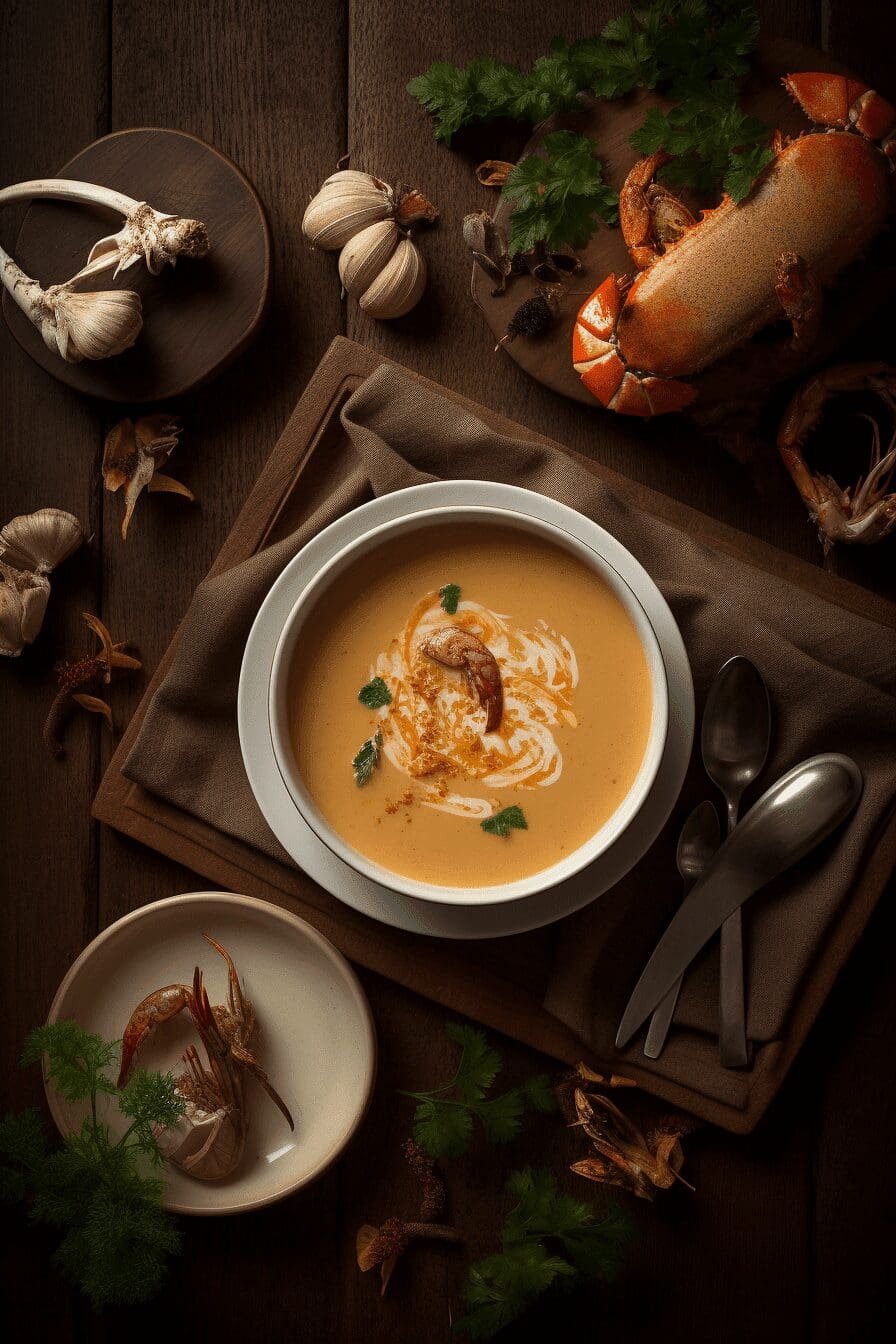 creamy crab and shrimp seafood bisque
