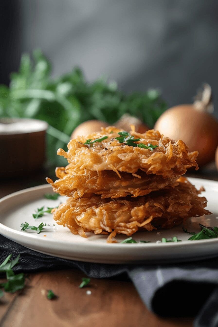 crispy amish onion fritters