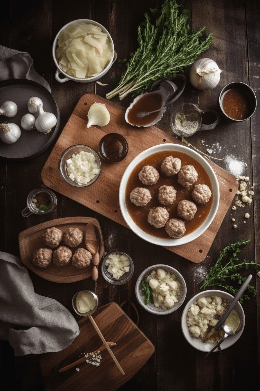 crock pot french onion meatballs