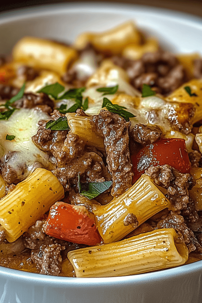 crockpot philly cheesesteak pasta casserole 2.png