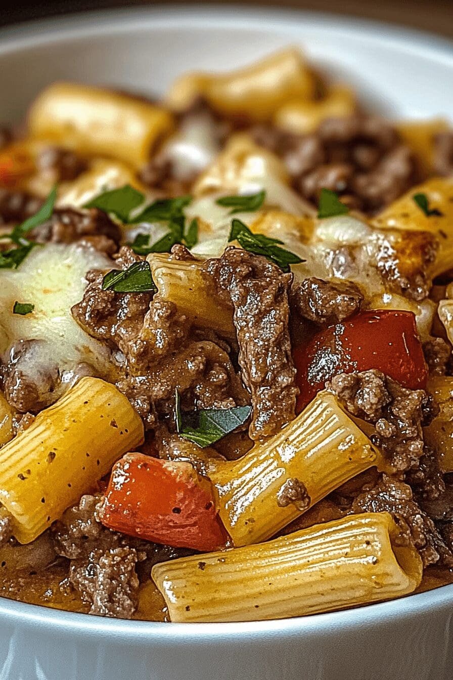 crockpot philly cheesesteak pasta casserole 2.png