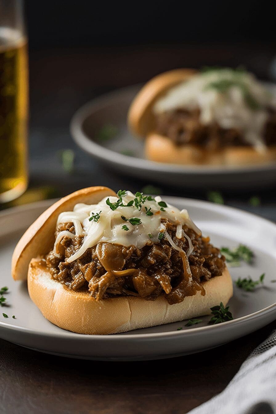 french onion beef sloppy joes