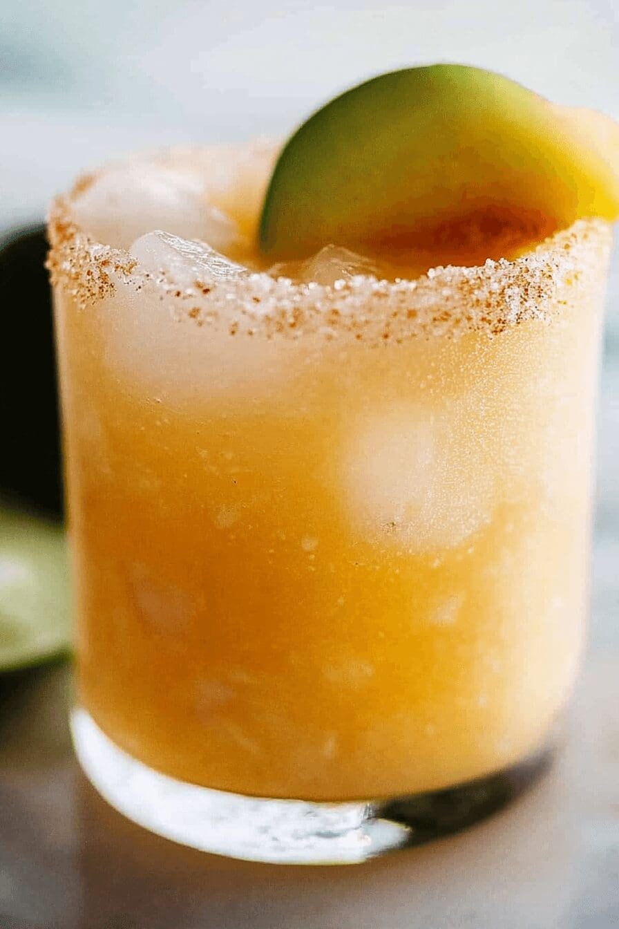 frozen peach margaritas