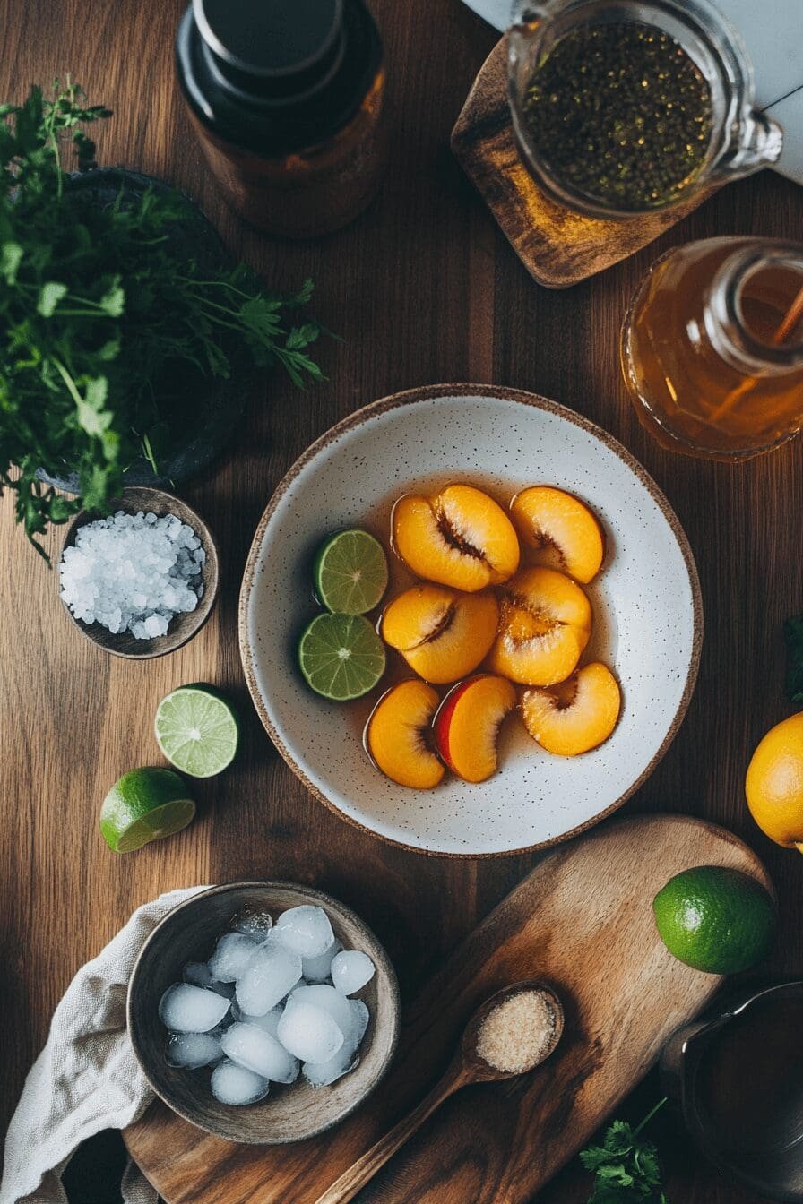 frozen peach margaritas