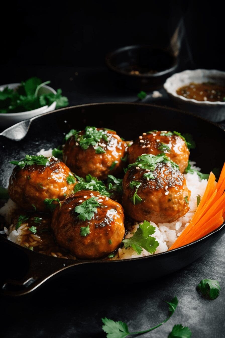 gingery salmon meatballs