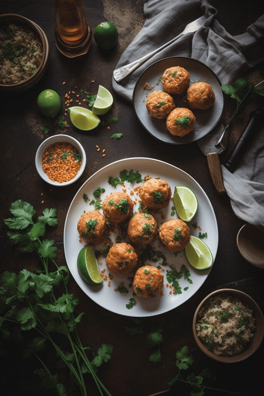 gingery salmon meatballs