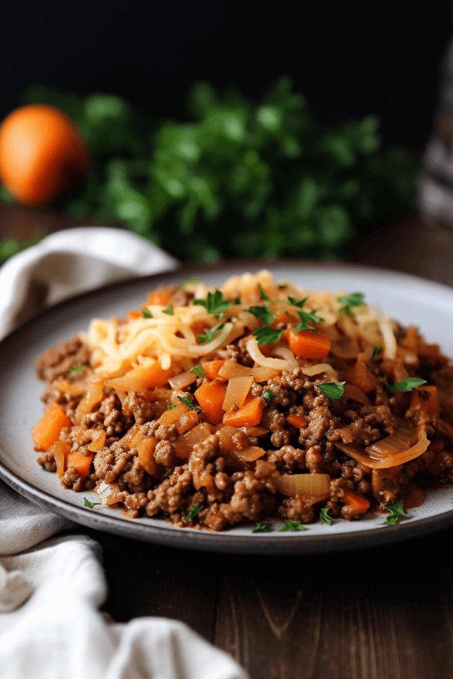 ground beef and chopped cabbage recipe