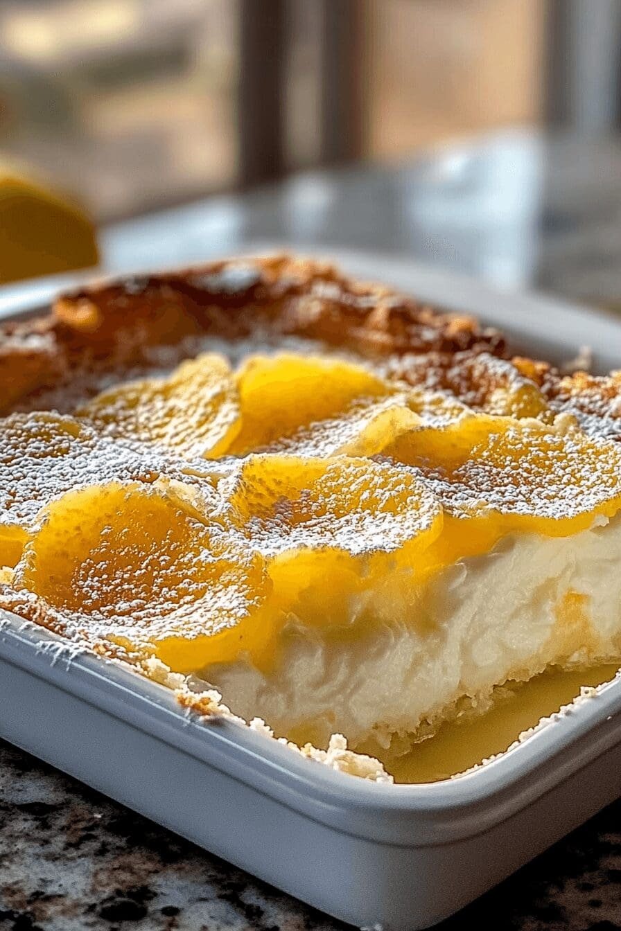 lemon cream cheese dump cake