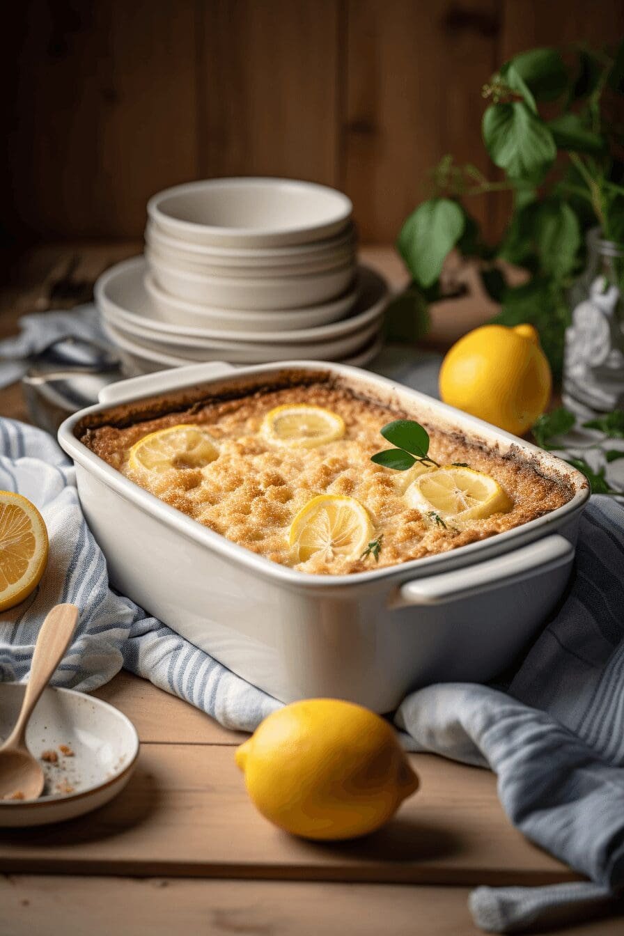 lemon cream cheese dump cake