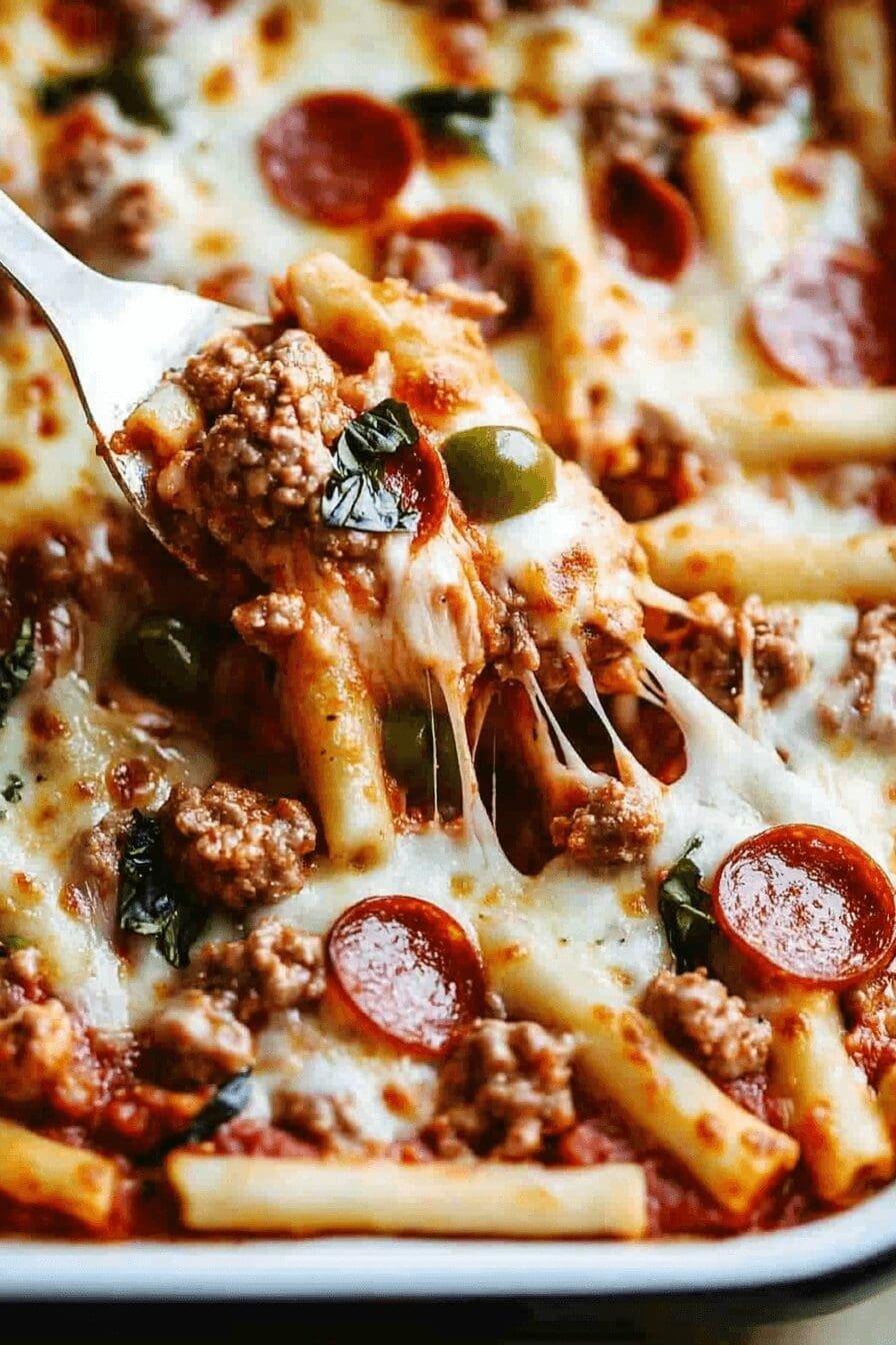 meat pizza casserole