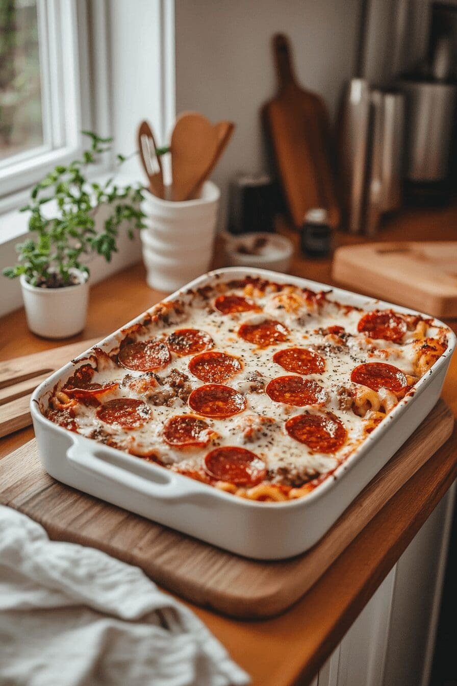 meat pizza casserole