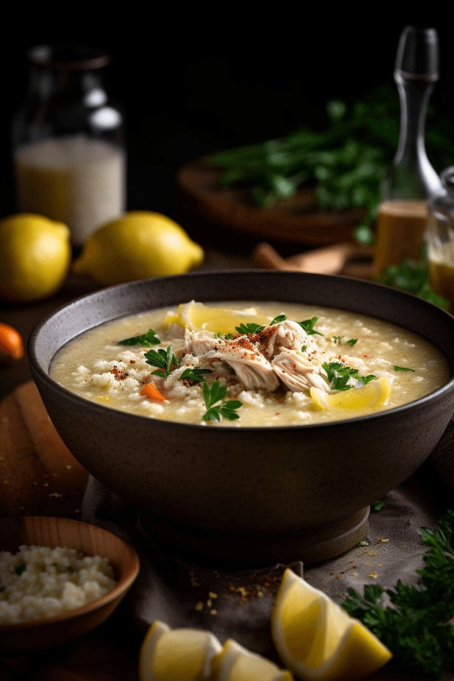 mediterranean lemon chicken soup