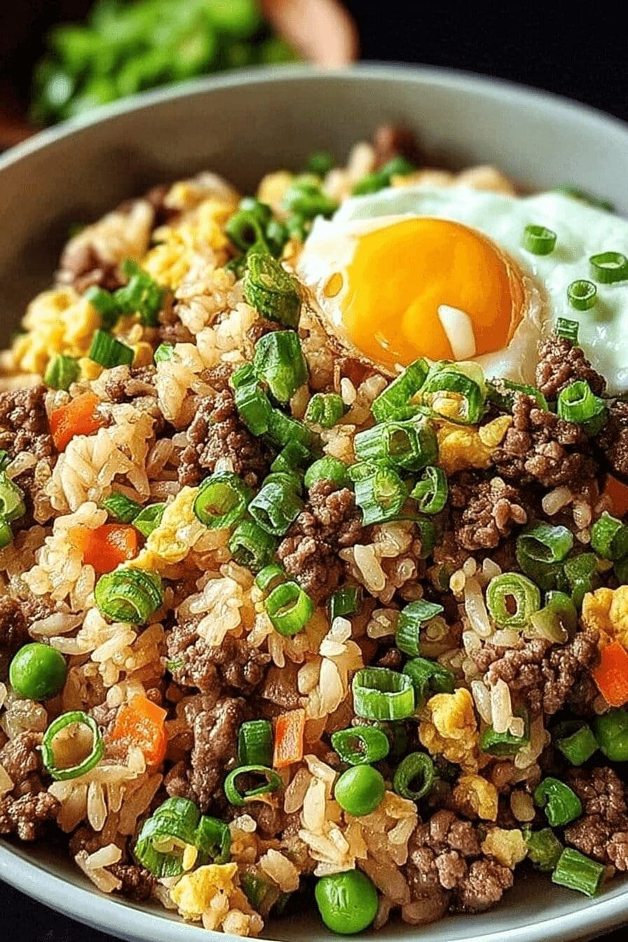 onion beef fried rice recipe