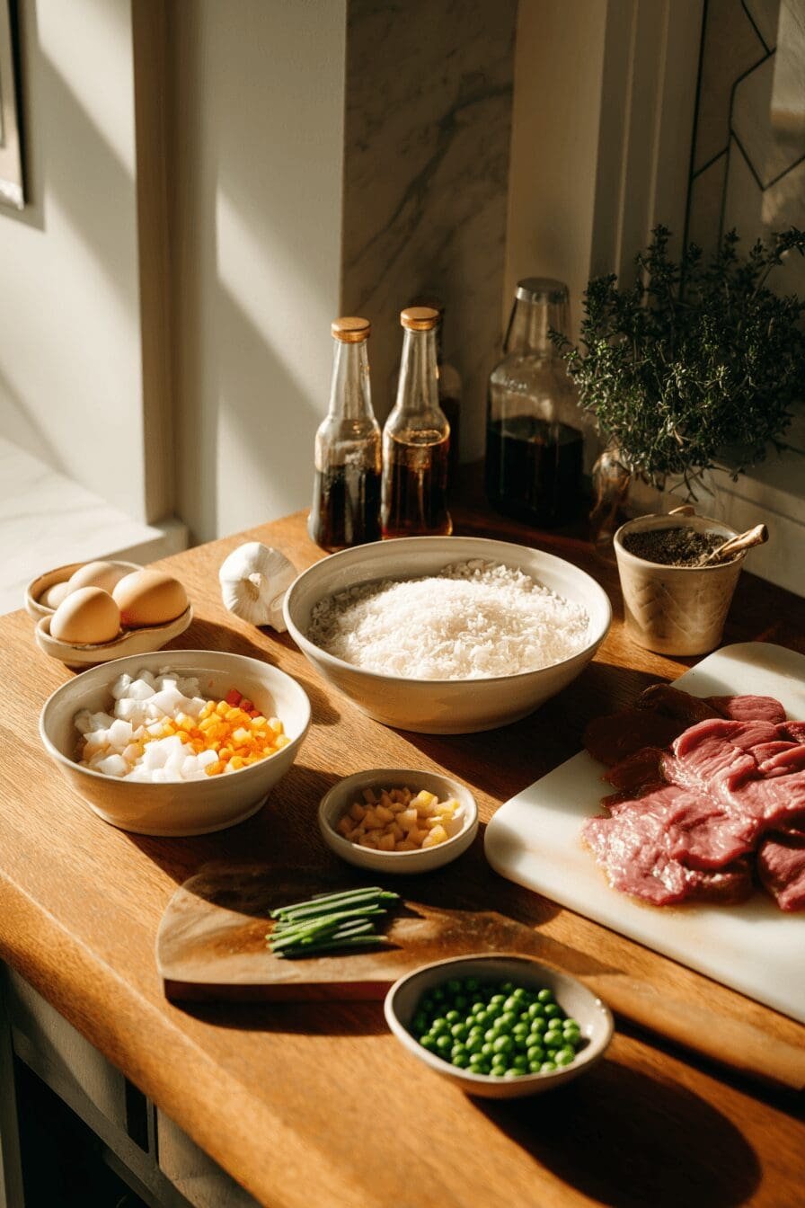 onion beef fried rice recipe