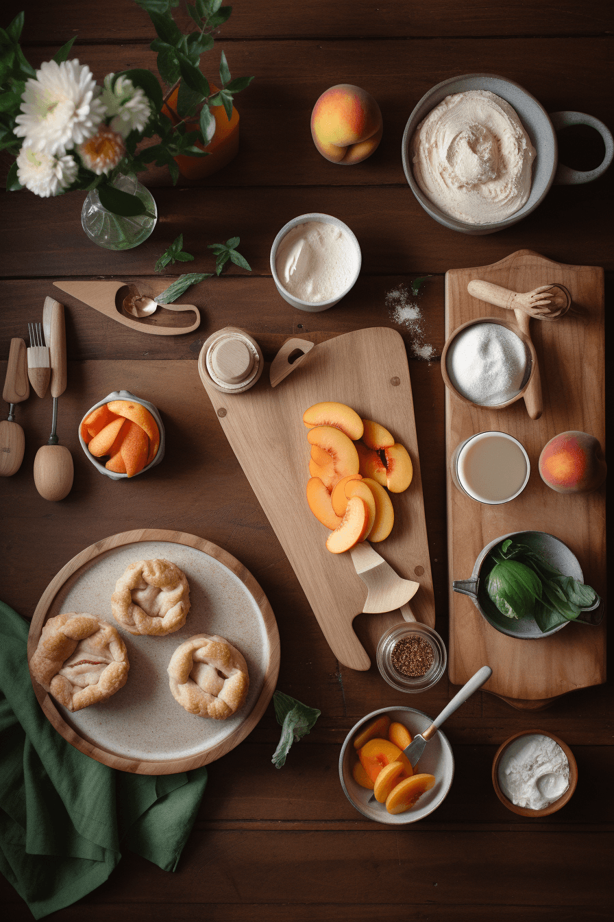 peach pie cruffins