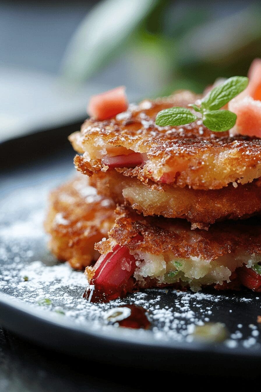 rhubarb fritters