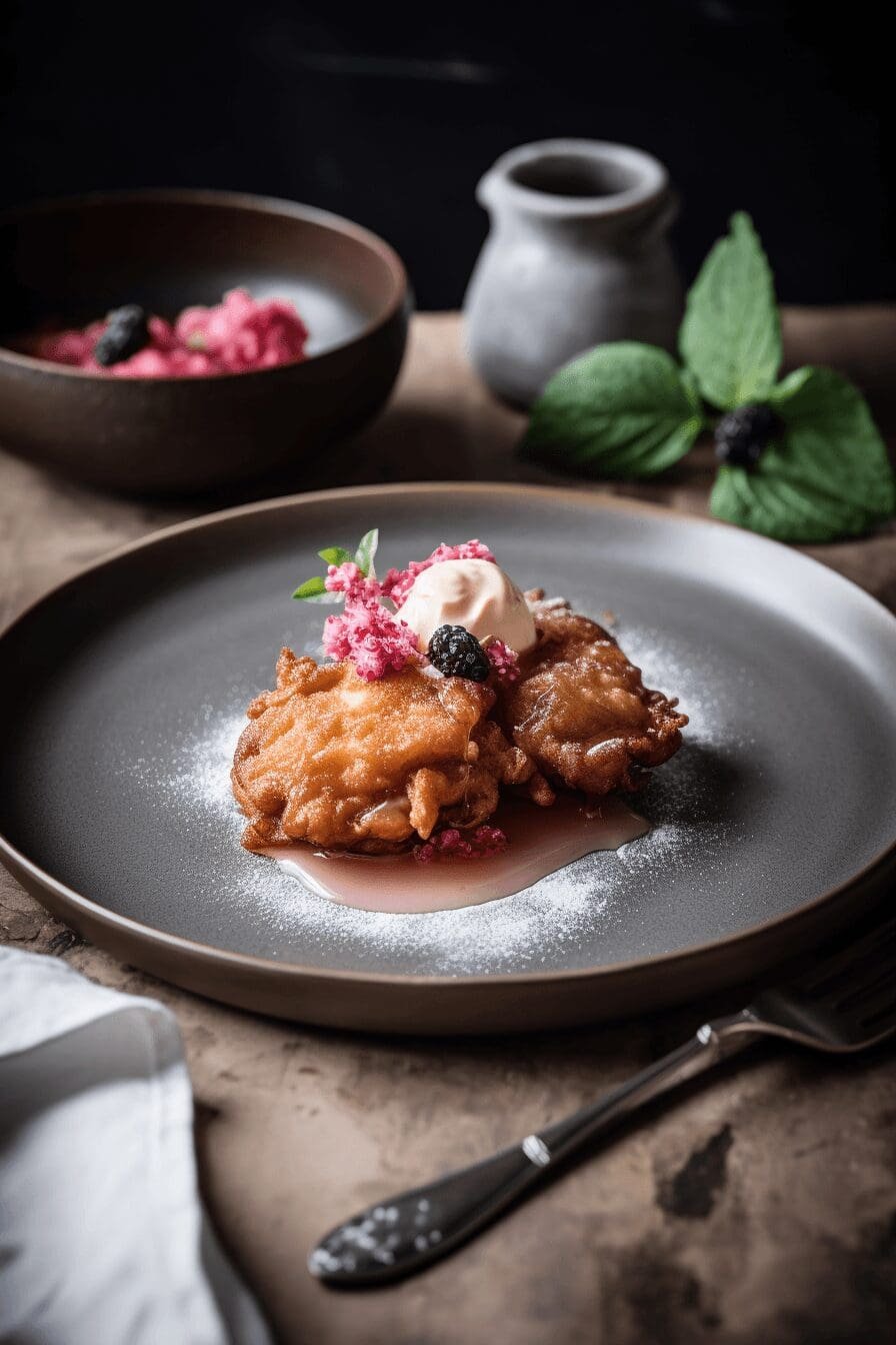 rhubarb fritters