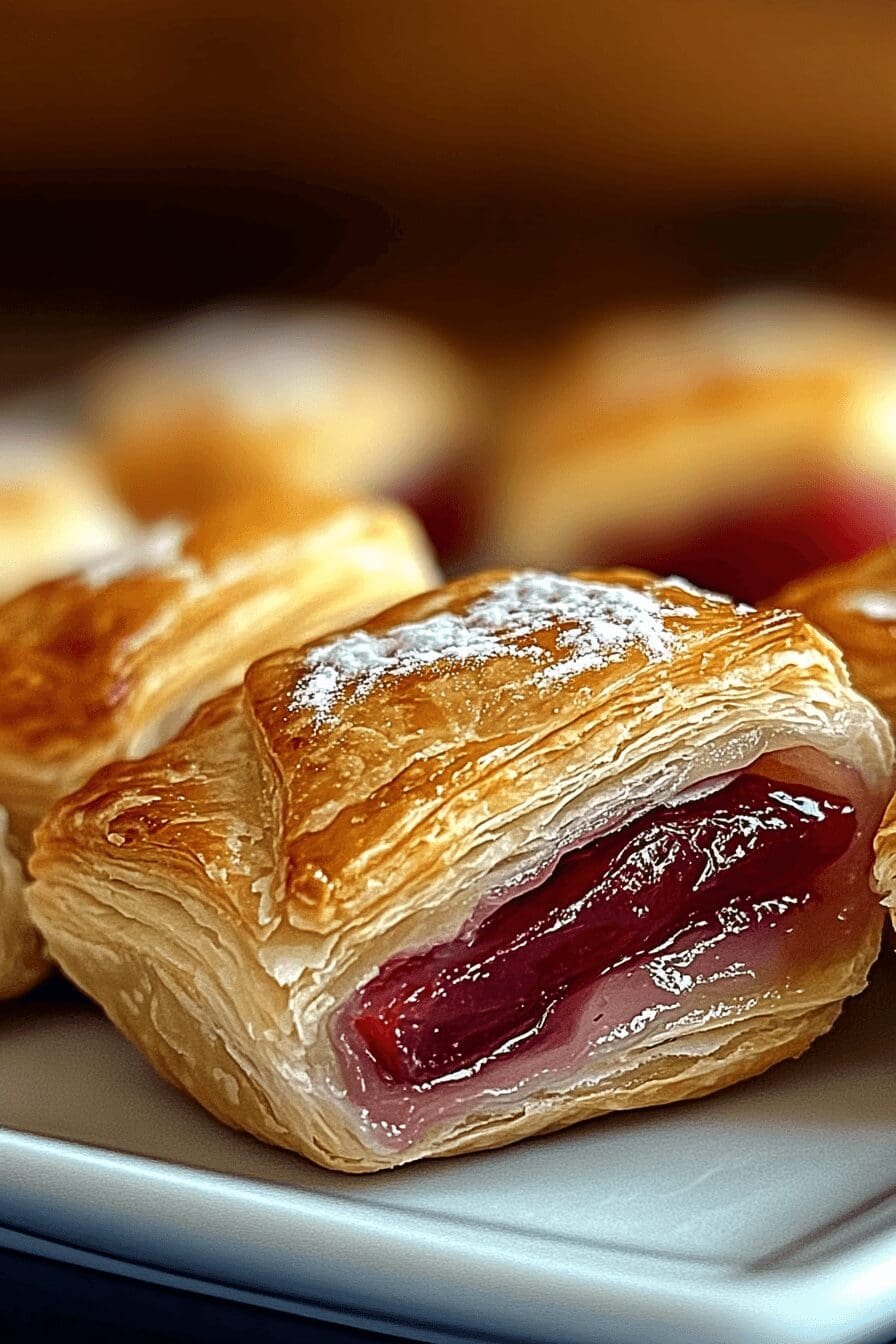 rhubarb puff tart pockets