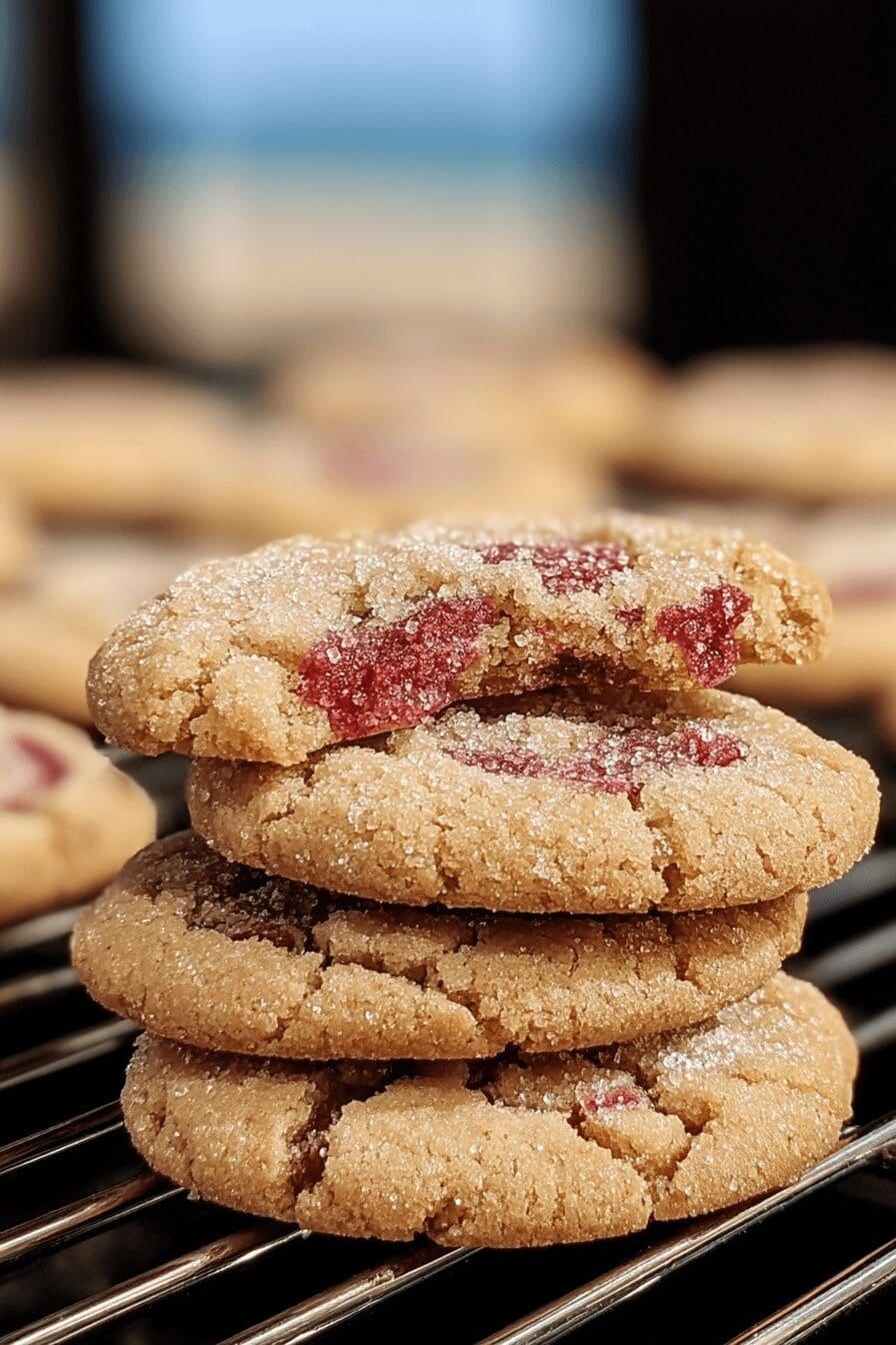 rhubarb shortbread cookies