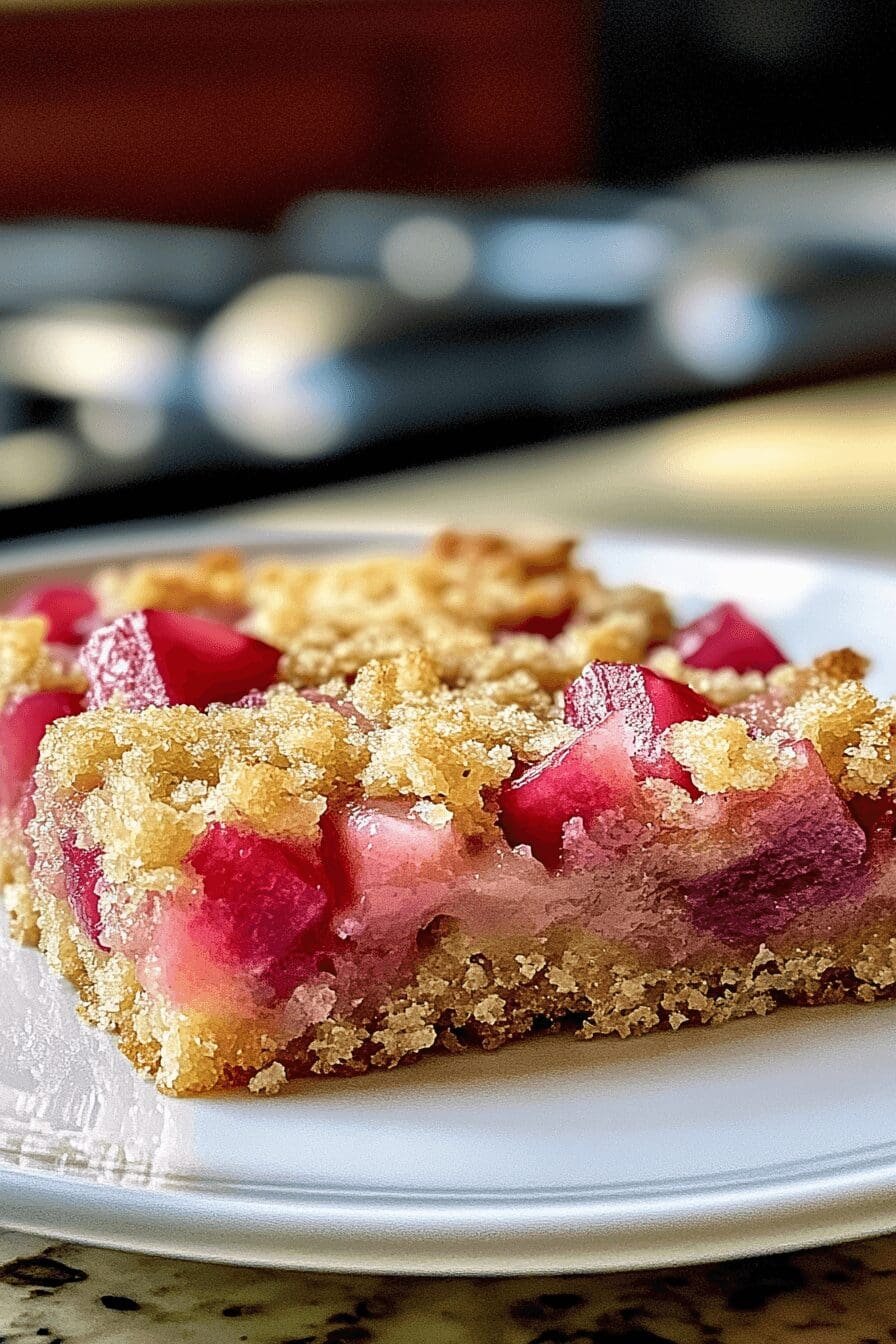 rhubarb squares
