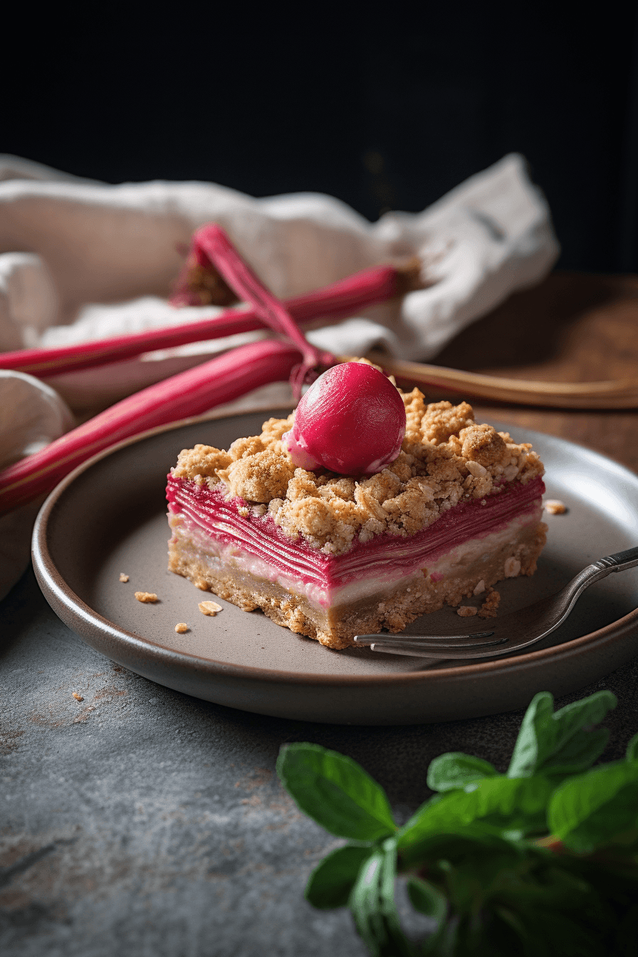 rhubarb squares